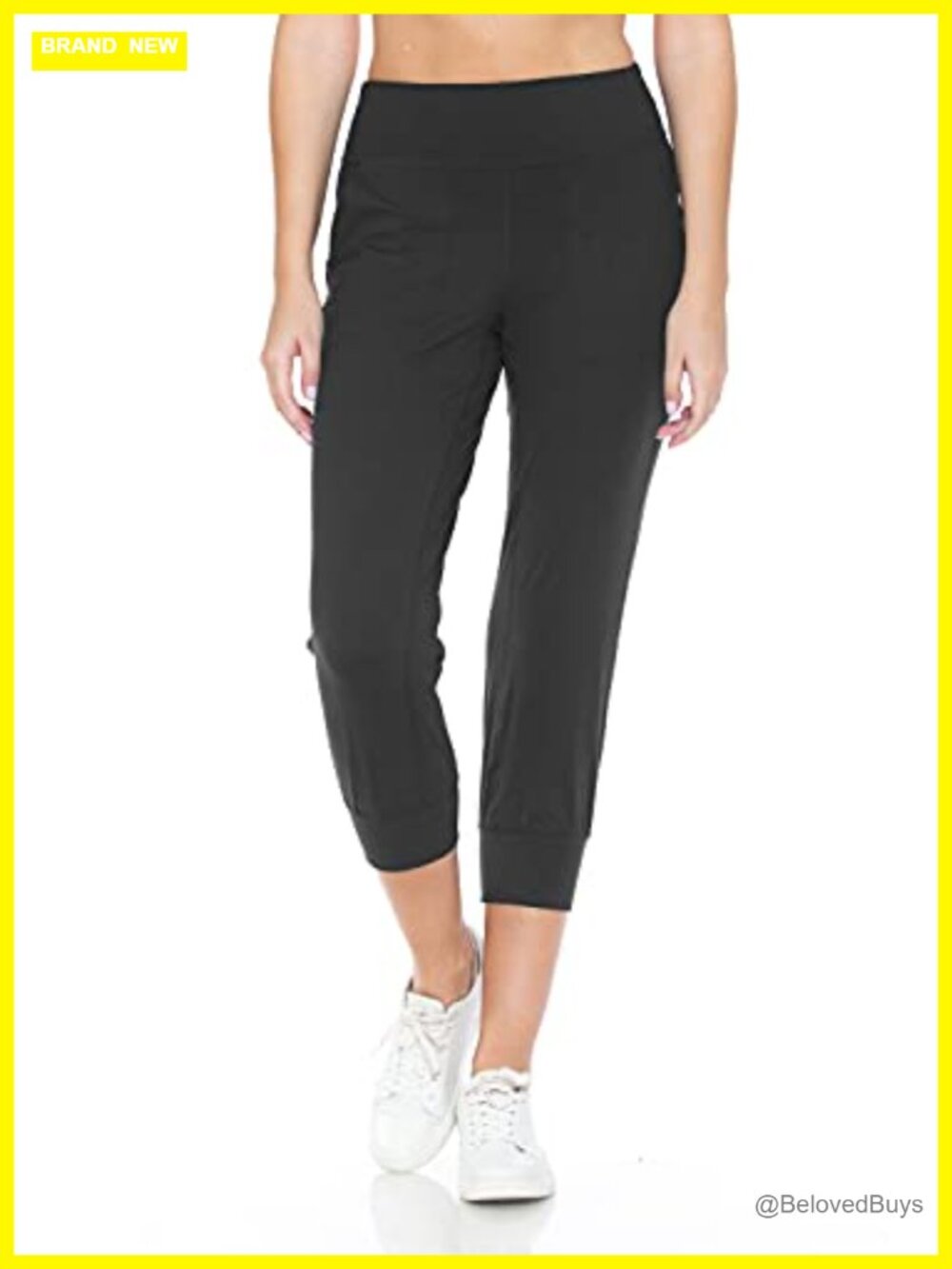 High Waisted Jogger Pants with Pockets Tapered Leg Yoga Workout